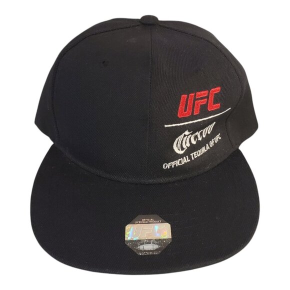 NWT UFC Logo Cuervo Official Tequila of UFC Snapback Cap Black, White & Red - Picture 1 of 5